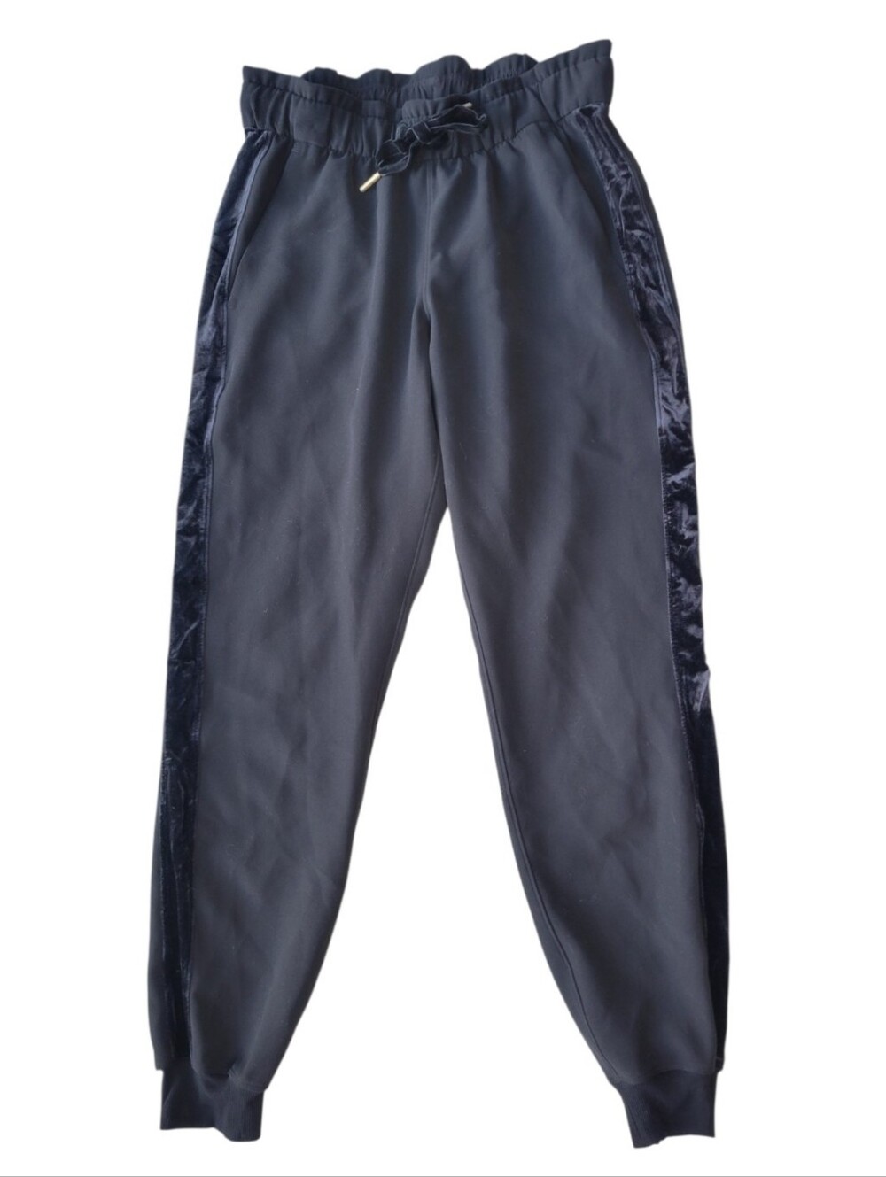 Lululemon On the Fly Jogger Velvet Trim Black Pants Size 4